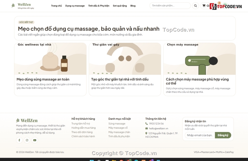 massage,web bán dụng cụ,website